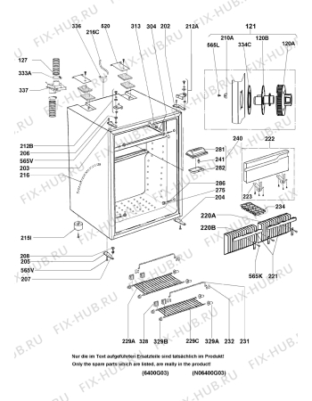 Взрыв-схема холодильника Electrolux RM6401LSC - Схема узла Housing 001